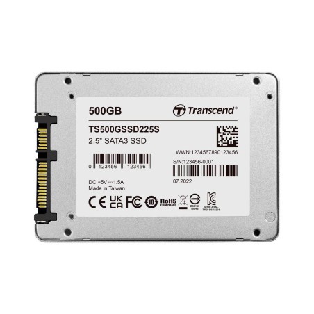 Transcend Solid State Drev SSD225S 500GB - Hurtig, Pålidelig og Effektiv Lagring!