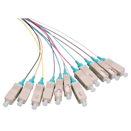 LOGON PROFESSIONAL Fiber Pigtail Set 12x SC OM3 - Høj Kvalitet & Optimal Ydeevne (Varenr: LFP025)