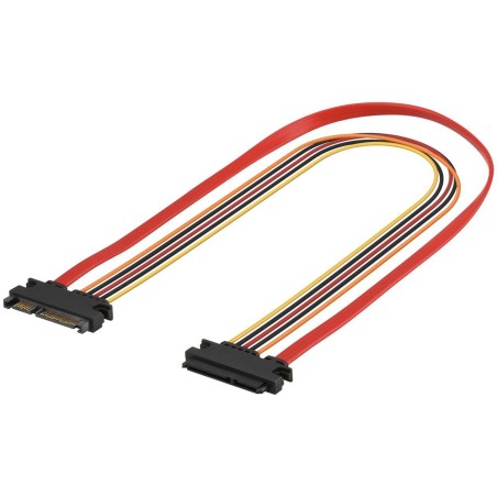 Goobay SATA CABLE 050M - SATAPOWER | Højkvalitets SATA-kabel til optimal datatransmission | Varenummer: 93871