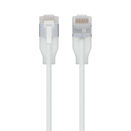 Ubiquiti Ultra-tynd flettet skærmet kabel - UACC-CABLE-PATCH-EL-C6A-0.15M-W - Optimal signalstyrke og pålidelighed!