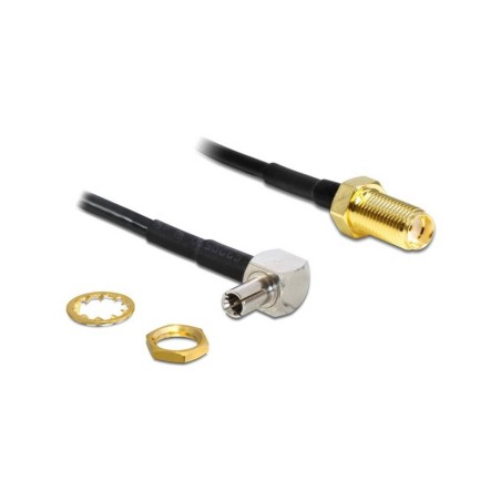 DeLOCK Antenneadapter 145cm - Sort Kvalitet til Dit Signal | Varenummer: 4043619884872