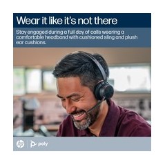 Poly Voyager Focus 2 Trådløs Headset Sort