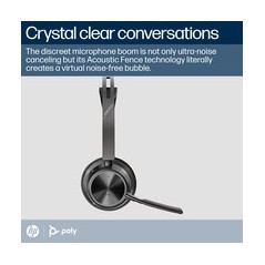 Poly Voyager Focus 2 Trådløst Headset Sort - Optimal Lydkvalitet og Komfort til Professionel Brug