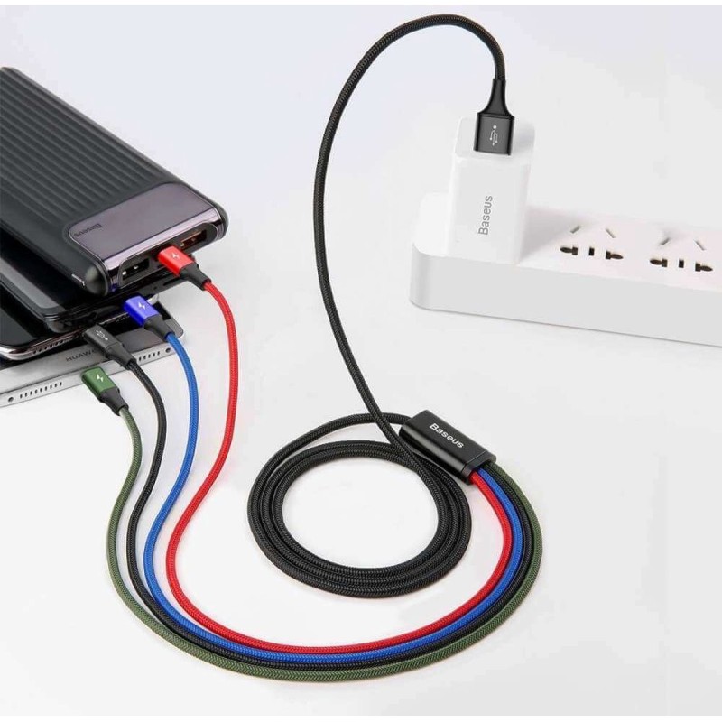 Baseus 4-in-1 USB kabel Lightning, Micro-USB - 1,2 m Baseus 4-in-1 USB kabel Lightning, Micro-USB - 1,2 m
