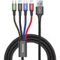 Baseus 4-in-1 USB kabel Lightning, Micro-USB - 1,2 m Baseus 4-in-1 USB kabel Lightning, Micro-USB - 1,2 m