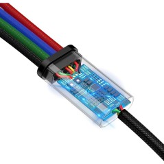 Baseus 4-i-1 USB Kabel - USB-C, Lightning & Micro-USB - 12 m | Fleksibel og Praktisk Løsning!