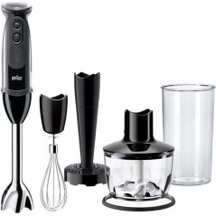 Braun MultiQuick 5 MQ 5237 BK Nedsænkningsblender - 1000 W, Sort | Effektiv Og Elegant Køkkenhjælp til Lækre Opskrifter