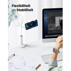 Ugreen 30488 Aktiv Holder til Smartphone - Elegant Hvid Mobiltelefon Holder til Optimal Funktionalitet