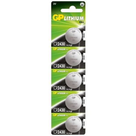 Kraftfuld GP Batteries LITHIUM BUTTON CELL CR2430 - 2194 | Langtidsholdbar batteri
