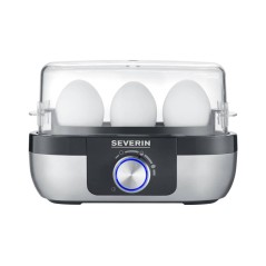 SEVERIN Æggekoger 270W Børstet rustfrit stål/sort
