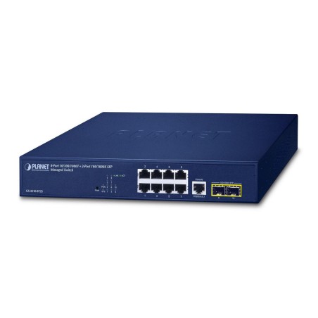 Effektiv Planet GS-4210-8T2S 8-Port+2 SFP IPv4/IPv6 Gigabit Switch - Kraftfuld og Pålidelig Netværksløsning