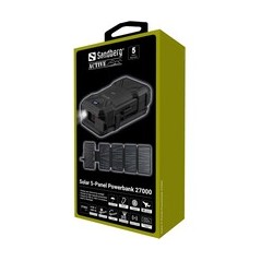 Sandberg 225Watt Trådløs Opladningspude & Sol Power Bank - Effektiv Energi til Dit Mobilbehov!