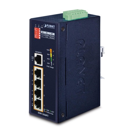 Køb Planet IP30 5-Port TP POE Industrial ISW-504PT - Effektiv og Pålidelig Netværksløsning!