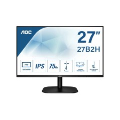 AOC B2 27B2HEU 27" Fuld HD LED Display - 1920 x 1080 Pixel - Slank og Elegant Sort Skærm