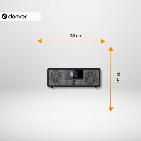 DENVER MIR-270B Forstærker DAB radio Radio Cd-spiller Lydafspiller til netværk Internet radio Bluetooth-audiomodtager