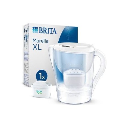 Brita Marella XL Manuel Vandfilter 35 L - Effektiv, Stilren & Praktisk Hvid!