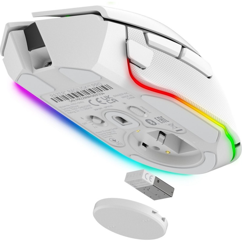Razer Basilisk V3 pro Optisk Trådløs Kablet Hvid