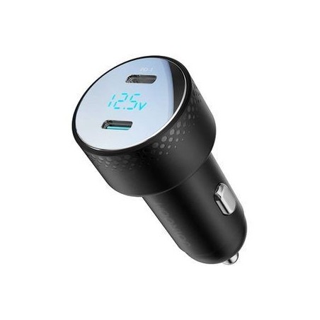 "Joyroom JR-CCD02 Biloplader 2x USB C 70W - Effektiv Opladning til Din Bil!"