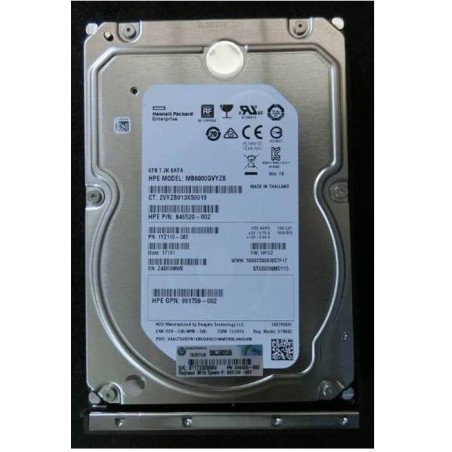 Køb Hewlett Packard Enterprise HDD 6TB 6G 72K LFF SATA MDL - Varenr. 861742-S21 - Pålidelig og Stærk Lagerløsning!