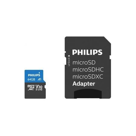 Philips Ultra Pro FM64MP65B microSDXC 64GB 100MB/s - Hurtig og Pålidelig Hukommelse til Dine Enheder!