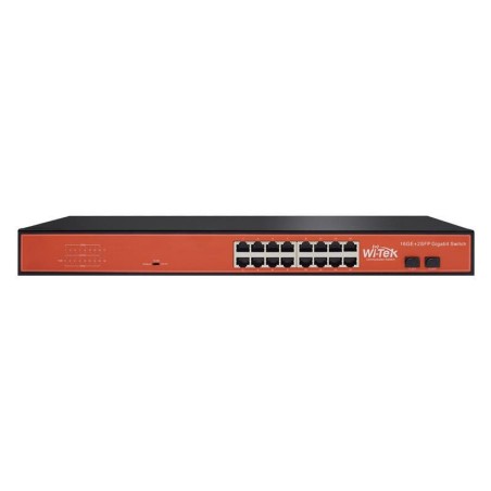 Køb Wi-Tek 16GE2SFP FULL GIGA - Højtydende Gigabit Switch til Optimal Netværksydelse