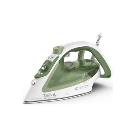 Tefal Easygliss Eco FV5781 Tr Dampstrygejern - Effektiv 2800 W med Durilium Airglide Plade i Elegant Hvid/Grøn!