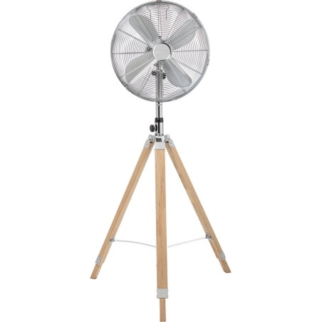 Tristar VE-5804 Kleventilator - Mobil Gulvstender i Sølv | Effektiv Luftcirkulation & Stilfuldt Design