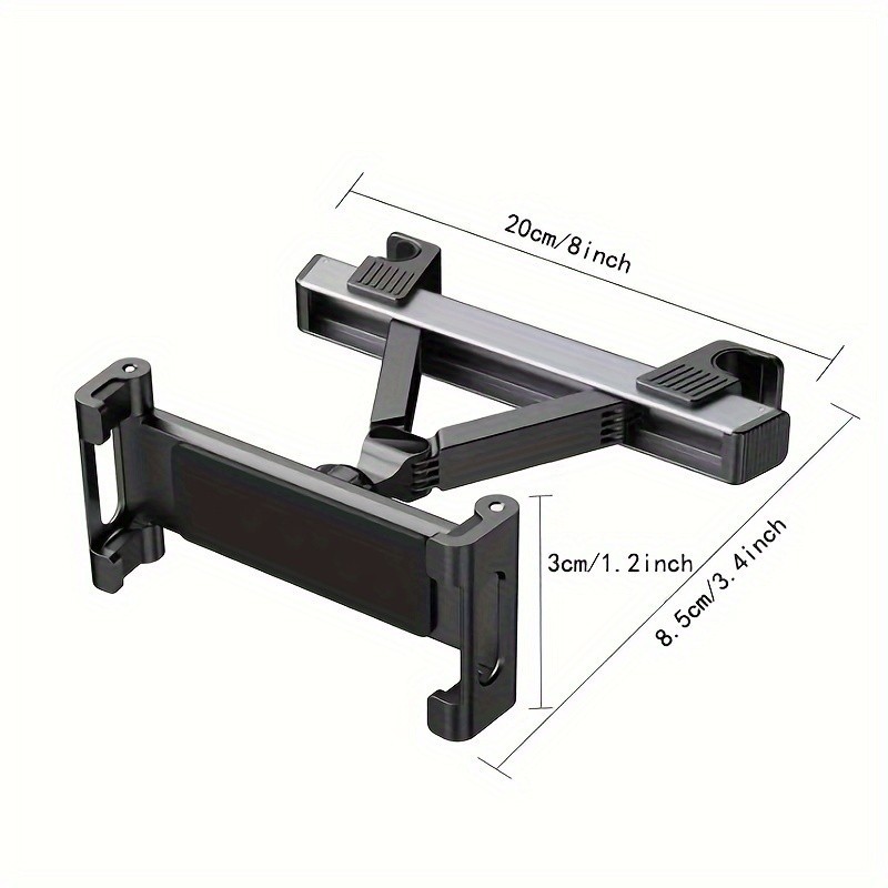 Tablet Holder for Car – 360° Rotatable & Extendable – Mounts on Back Seat Headrest
