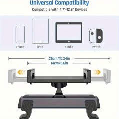 Tablet Holder for Car – 360° Rotating & Extendable – Headrest Mount