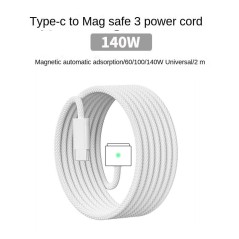 140W USB-C PD Oplader med Magsafe 3 Kabel (2 m) – Hurtigopladning til MacBook & Laptop – EU Stik