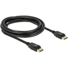 DeLOCK DisplayPort Han - DisplayPort Han 3 m Sort | Kvalitetskabler til Optimal Ydeevne - Varenr: 4043619838073
