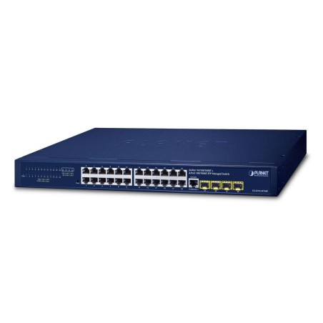 Kraftfuld Planet IPv4IPv6 24-Port Switch - GS-4210-24T4SR til Optimal Netværkspræstation!