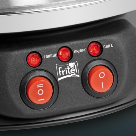 FRITEL Fondue Pot Grill 2 Liter - Rustfrit Stål i Elegant Sort | Perfekt til Uforglemmelige Stunder!