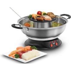 FRITEL Fonduegryde/grill 2liter 2kW Rustfrit stålsort