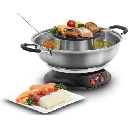 FRITEL Fonduegryde/grill 2liter 2kW Rustfrit stålsort