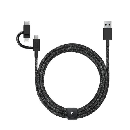 Native Union Belt Cable Universal Cosmos 2M - Effektiv, Stilfuld & Holdbar Opladningsløsning (BELT-ULC-CS-BLK-NP)