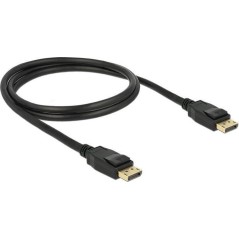 Delock DisplayPort kabel 1m Sort