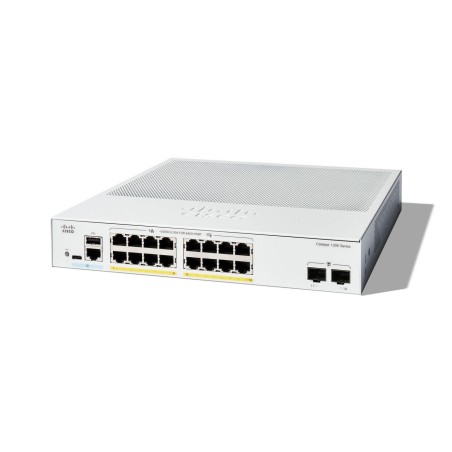 "Cisco 16FP-2G Managed Switch 16 – Optimal Netværksløsning til Professionelt Brug | C1300-16FP-2G"