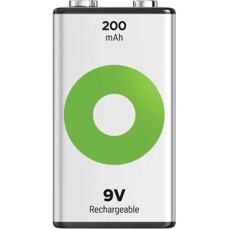 Køb GP Recyko 9V-batteri 200mAh NiMH – Holdbart, Miljøvenligt & Pålideligt Energi!