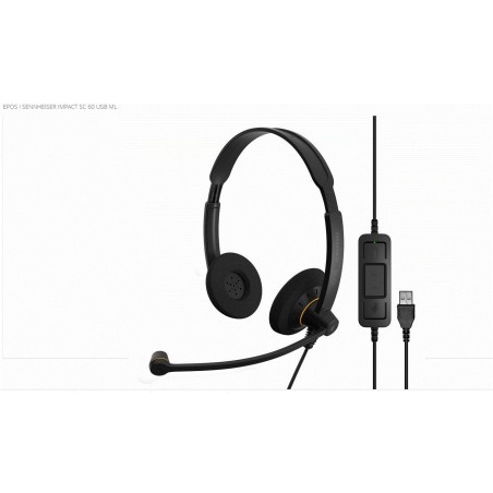 EPOS I SENNHEISER IMPACT SC 60 USB (1000551) – Professionelt Headset med Krystalklar Lyd og Komfort