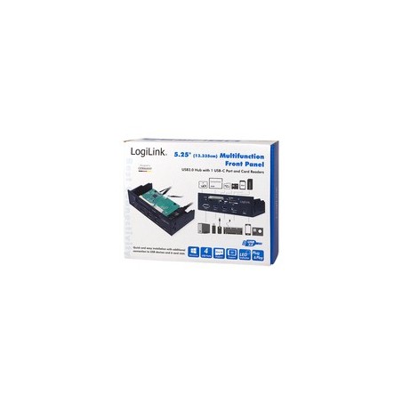 LogiLink 525 Multifunktionelt Front Panel Kortlæser USB 3.0 - Effektiv, Hurtig og Nem Adgang til Dine Data!