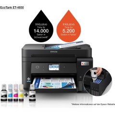 Epson EcoTank ET-4850 Blkprinter - Effektiv, Økonomisk og Miljøvenlig Printløsning!
