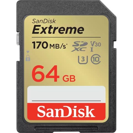 SanDisk Extreme SDXC 64GB 170MB/s - Hurtig & Pålidelig Hukommelseskort til Professionelle!