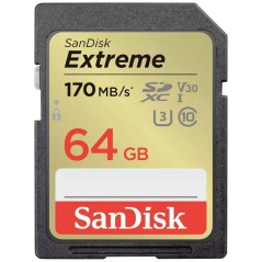 SanDisk Extreme SDXC 64GB 170MB/s - Hurtig & Pålidelig Hukommelseskort til Professionelle!