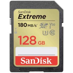 SanDisk microSDXC 128GB 180MB/s – Hurtig lagring og pålidelig ydeevne til alle dine enheder!