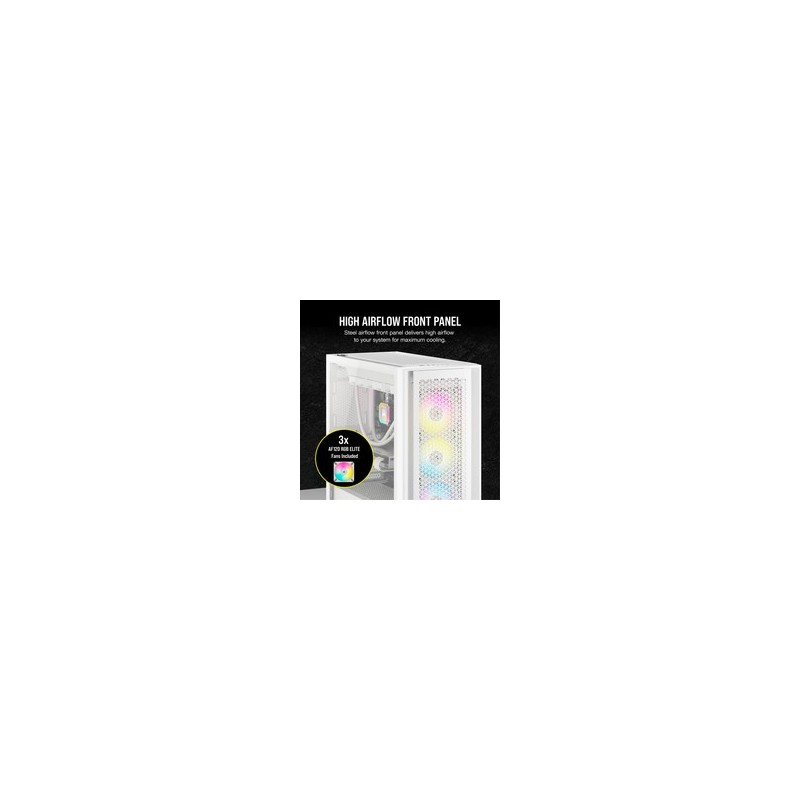 CORSAIR iCUE 5000D RGB Airflow Tower Udvidet ATX Hvid CORSAIR iCUE 5000D RGB Airflow Tower Udvidet ATX Hvid