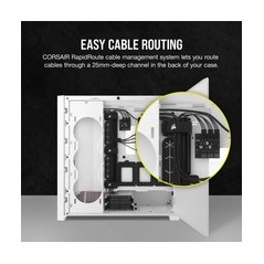 CORSAIR iCUE 5000D RGB Airflow Tower - Udvidet ATX i Hvid | Optimal Køling og Stil!