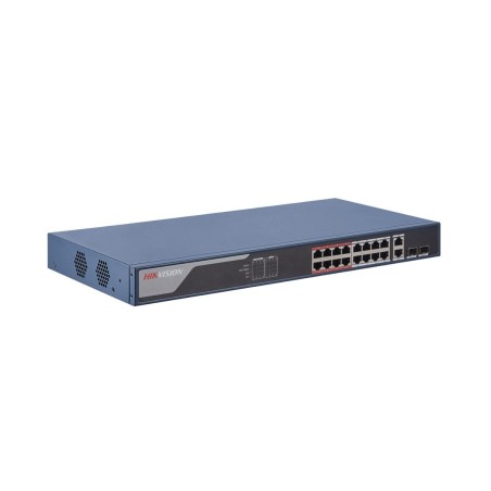 Hikvision 16 Port Fast Ethernet Smart Switch - Effektiv og Pålidelig Netværksløsning (DS-3E1318P-EI(O-STD))
