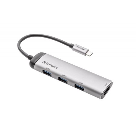 Verbatim USB-C Multiport Hub 49147 – Fire porte for ultimativ alsidighed og ydeevne
