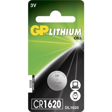 GP Lithium Coin CR1620 1's PET - 103122